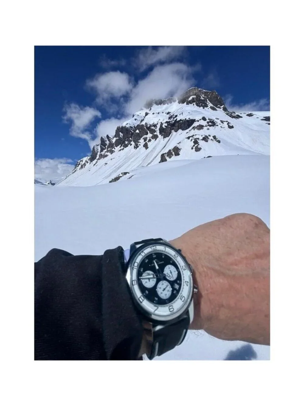 NWT Porsamo Bleu Arthur Chronograph Quartz Black Dial Men's Watch
